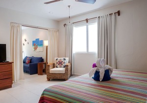 Modern, comfortable, well-appointed apartment with private garden courtyard.
