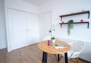 Modern studio with a balcony
