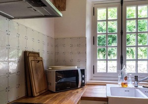 Modernised detached half-timbered house on the estate of a 16th century castle