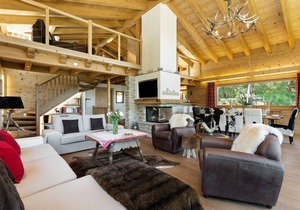 new luxuriously appointed Chalet Charbray - La Tzoumaz - 10p - hot tub, sauna