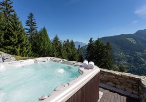 new luxuriously appointed Chalet Charbray - La Tzoumaz - 10p - hot tub, sauna