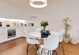 Nice apartment with sea view, located a few hundred meters from the sandy beach.