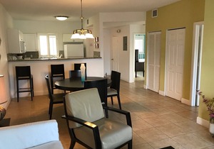 Ocean View , steps from the private beach 2 Bedroom Condo Up to 6 guests