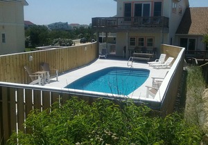 Oceanfront Corolla home with WiFI, private pool, hot tub, and foosball table!