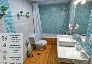 Panorama Córdoba Center, baño privado externo a la habitación