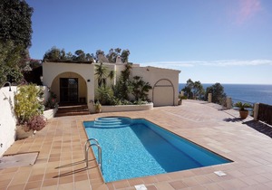 Panoramic Sea Views overlooking Mojacar playa beach.