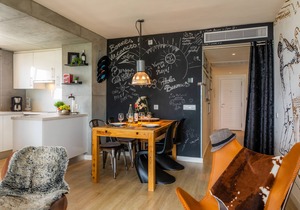 Panoramic view - loft-style beachfront apartment - like staying with friends