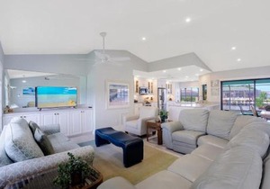 Pet-friendly waterfront home on key lot with view