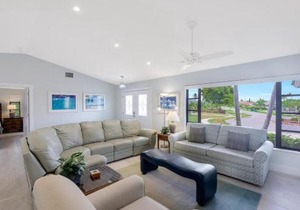 Pet-friendly waterfront home on key lot with view