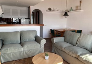 Pool and sea views in Fornells