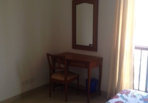 Pool Facing Fully Furnished Single Bedroom Apartment in Siolim
