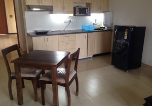 Pool Facing Fully Furnished Single Bedroom Apartment in Siolim