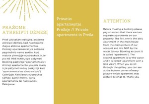 Private apartments in Preila