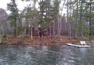 Private Lakefront home on Peninsula of Pristine Big Bass Lake