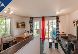 Quietly located semi-detached house with sauna and terrace with beach chair - forest settlement