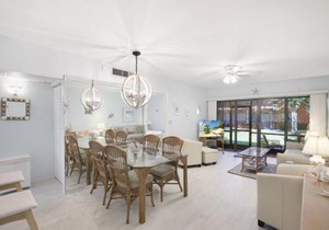 Relaxing condo with two pools and steps to beach