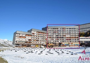 Resort center, 7th floor, balcony, tv, ski locker, 17m², Les Menuires