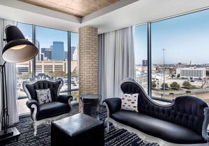 Roll-in Shower, ADA Features in Unique Art Centric Boutique Hotel
