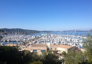 Sail boat at berth island of Porquerolles