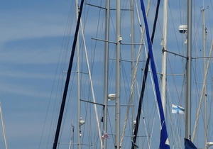 Sail boat at berth island of Porquerolles