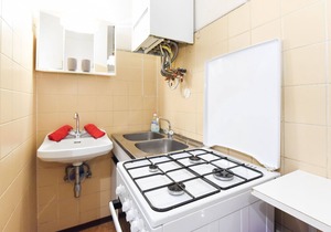 Simple, inexpensive apartment with a subway station on the doorstep