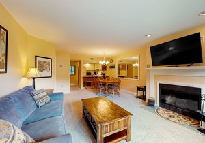 Ski-in/out condo with fireplace, hot tubs. pool, tennis & washer/dryer