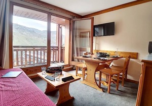 Ski-in/ski-out & foot of the slopes, 4th floor, view mountain, balcony, tv, ski locker, 26m²