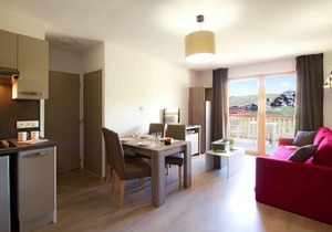 Ski-in/ski-out & foot of the slopes, fitness, terrace, balcony, tv, ski locker, 32m², La Plagne