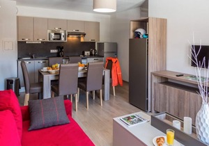 Ski-in/ski-out & foot of the slopes, fitness, terrace, balcony, tv, ski locker, 54m², La Plagne