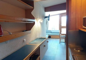 Ski-in/ski-out & foot of the slopes, 11st floor, view ski slopes, balcony, tv, 25m², Les Arcs