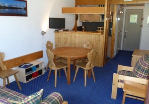 Ski-in/ski-out & foot of the slopes, 3rd floor, view ski slopes, tv, ski locker, 33m², Les Arcs
