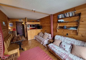 Ski-in/ski-out & foot of the slopes, 1st floor, balcony, tv, ski locker, 33m², Les Arcs