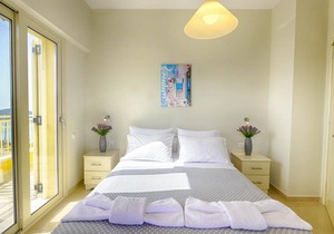 Sofia Appartement 2 - Panorama Meerblick über die gesamte Bucht von Agios Georgios Pagi