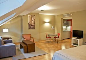 Spacious Business Suites. Fully equipped kitchen. Great location.