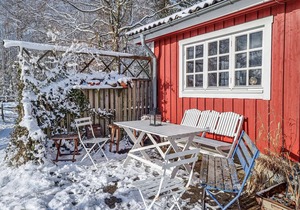 Step into a decorative cottage with a rustic flair.