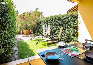 Studio 4 people, private terrace and garden, 2 min from the beach