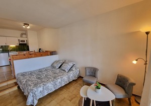 Studio 'La Escala Pueblo Pinos IB14' with Balcony, Shared Pool & A/C