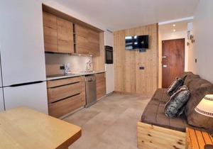 Studio rénové au pied des pistes, exposé sud avec balcon et Wi-Fi, proche commerces et ESF - FR-1-182-167
