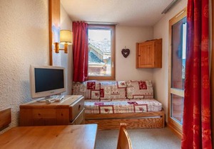 Studio ski-in/ski-out, balcon, divisible, Laitelet - FR-1-355-26