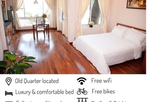 Sun&Tree Homestay Hanoi, old quarter, cozy bedroom, bathroom with bathtube