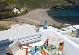 Superior Beachfront Apartment 1 with view to the Aegean Sea