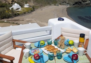 Superior Beachfront Apartment 1 with view to the Aegean Sea