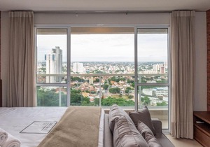 TH2004 Flat aconchegante no 20 andar do Ed The Expression com vista linda para cidade - Setor Bueno