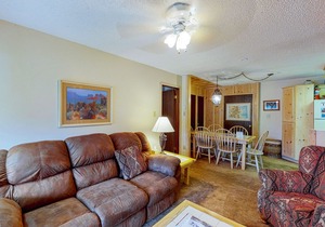 Third-floor mountain-view condo within walking distance of slopes