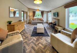 This exclusive holiday home boasts a stylish and contemporary design.