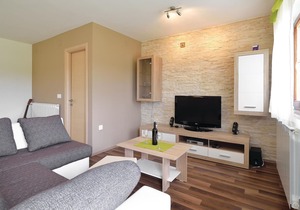This modern and comfortably furnished apartment is located in Vi.