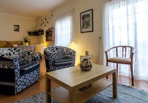 This warm and comfortable apartment is located just outside the city of Lagos.