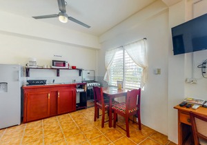 Three vibrant studios w/full kitchens, adult bikes, free WiFi & partial AC