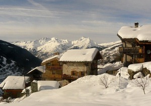 Traditional chalet at the foot of alpine resorts