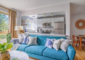 Tranquil 2BR downtown condo, Parking, King bed